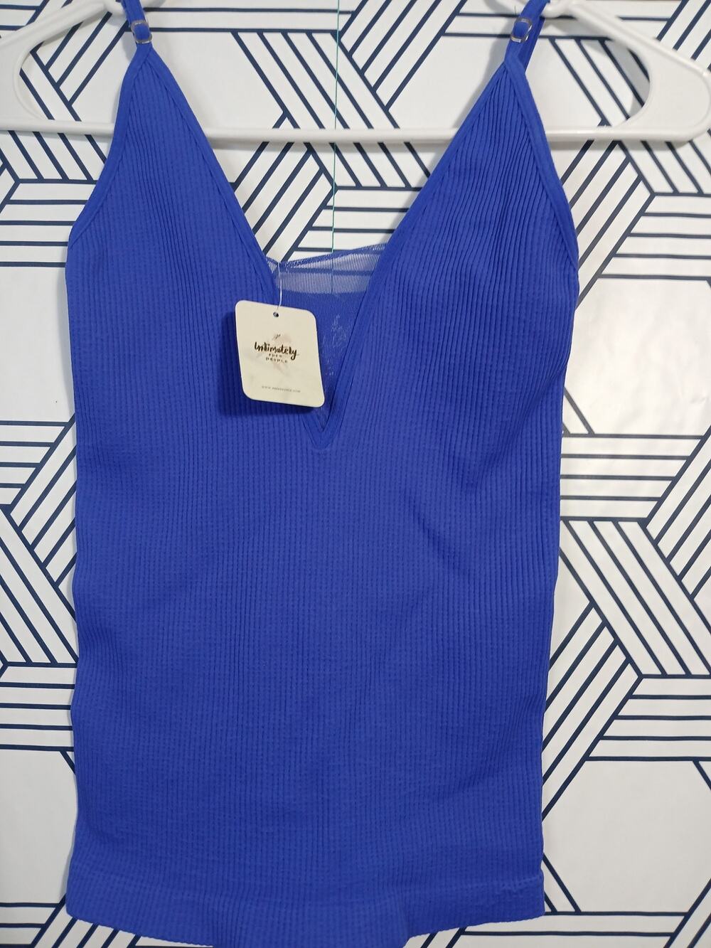 Intimately Free People Ribbed Sapphire Tank NWT